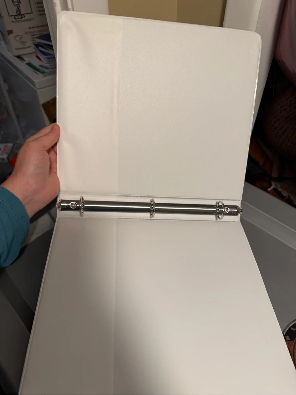 White 3-Ring Binder with Smooth Cover Wilson